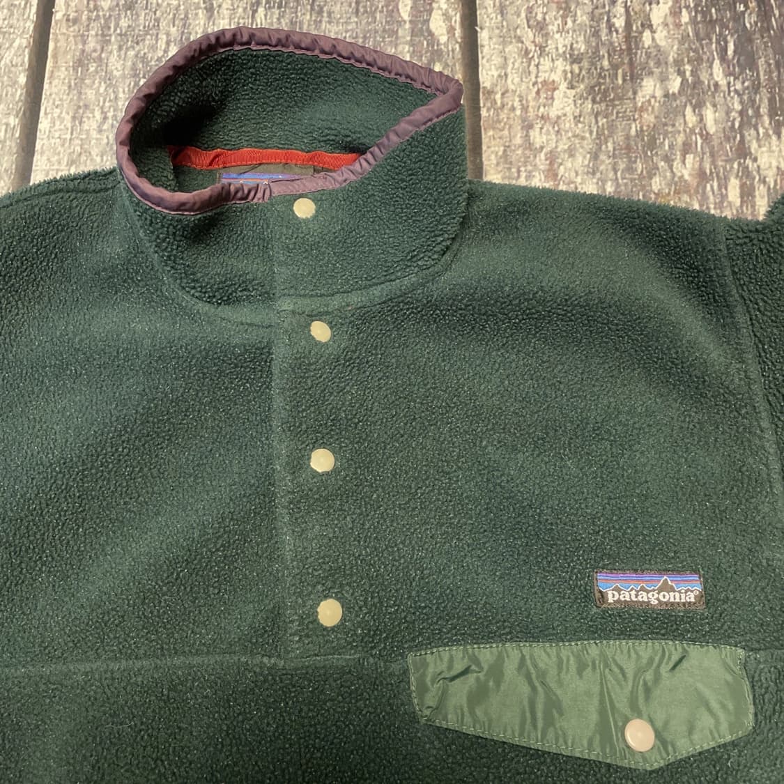90s USA 파타고니아 신칠라 스냅-T 헌터 그린 상품이미지5