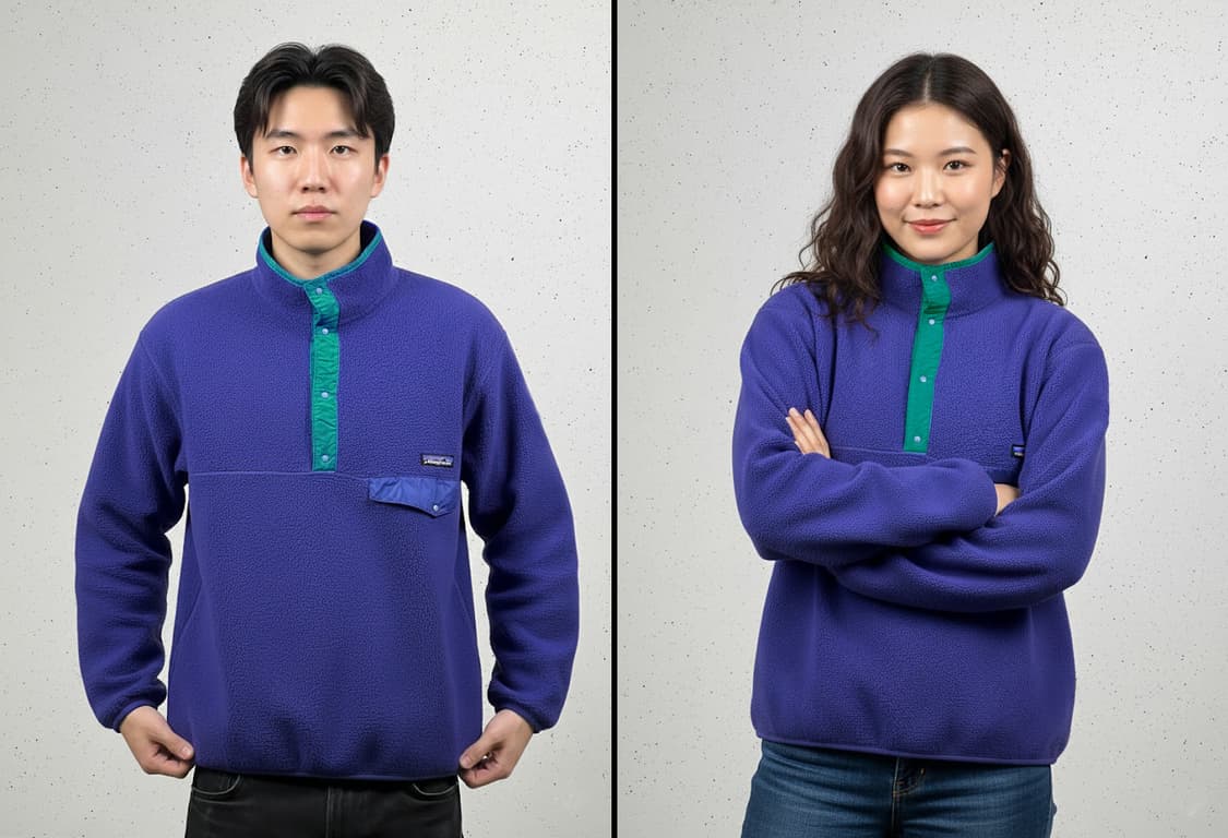 파타고니아 90s 빈티지 신칠라 스웨터 퍼플 남성 S , 여성 M 공용 상품이미지2