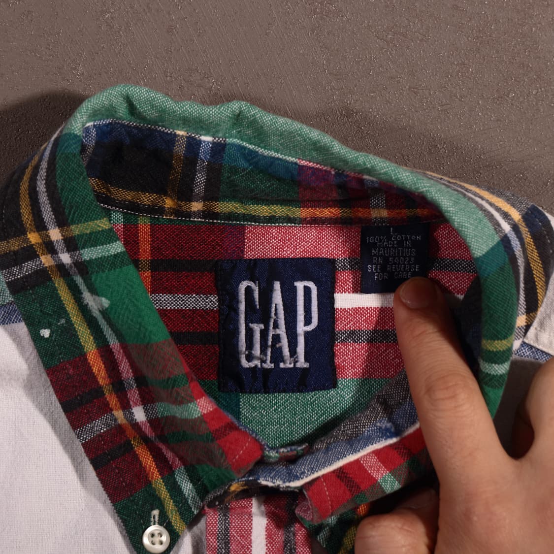 90s 갭 코튼 체크셔츠 상품이미지3