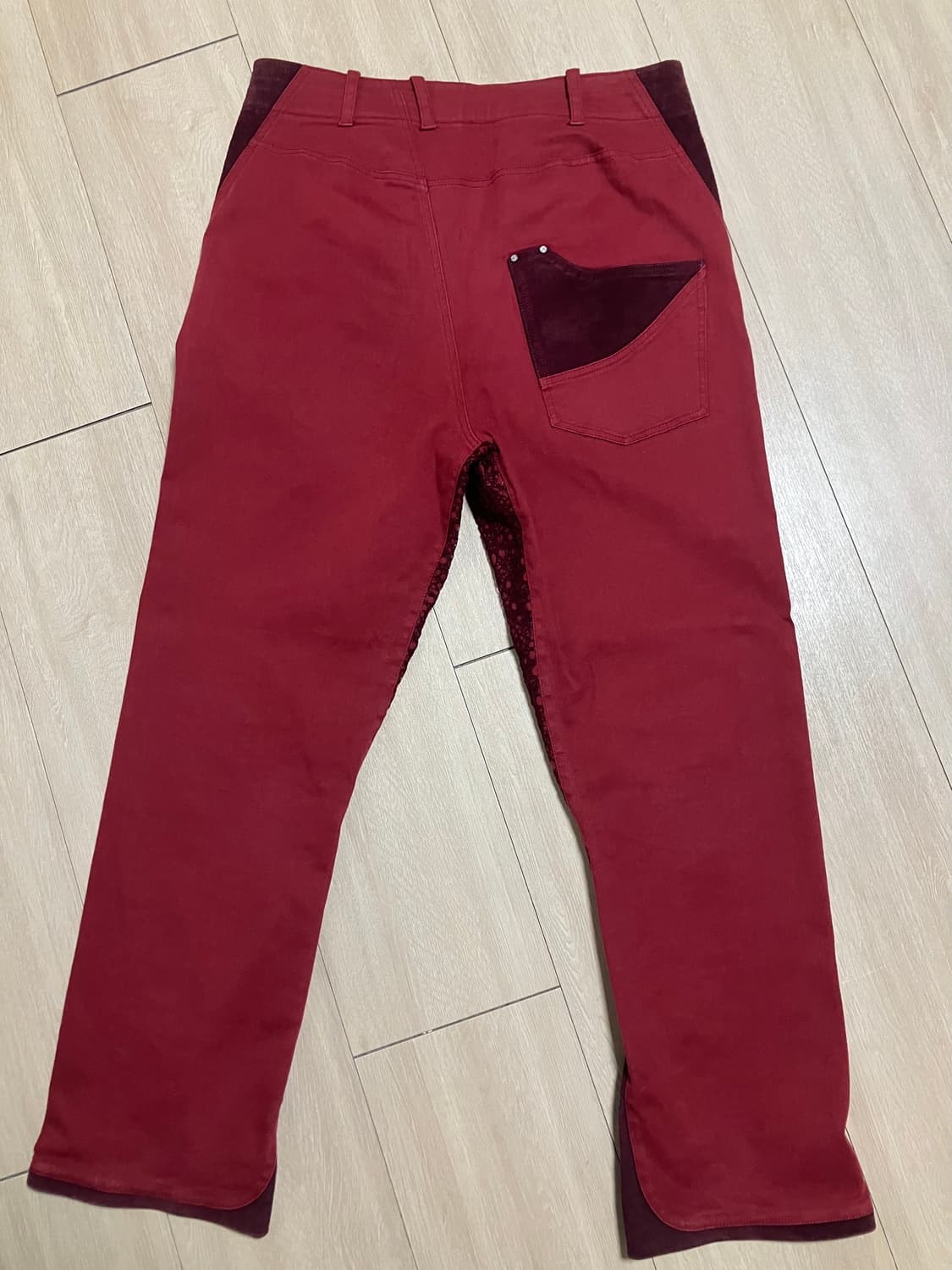 xlim net trousers burgundy 상품이미지3