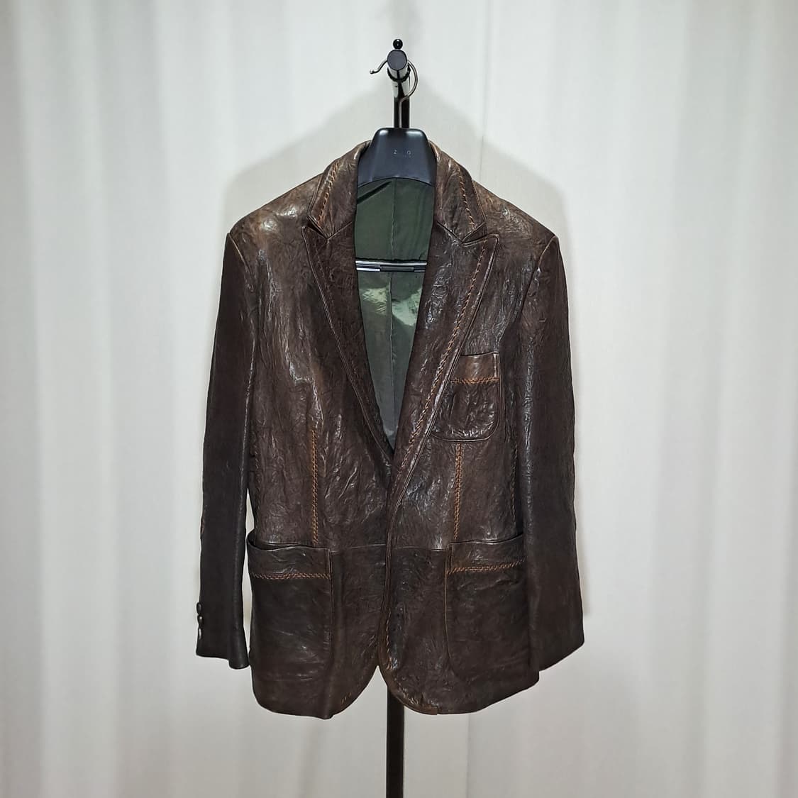 (택포) 인터메조 빈티지 크링클 양가죽 블레이저 100 B304 상품이미지1