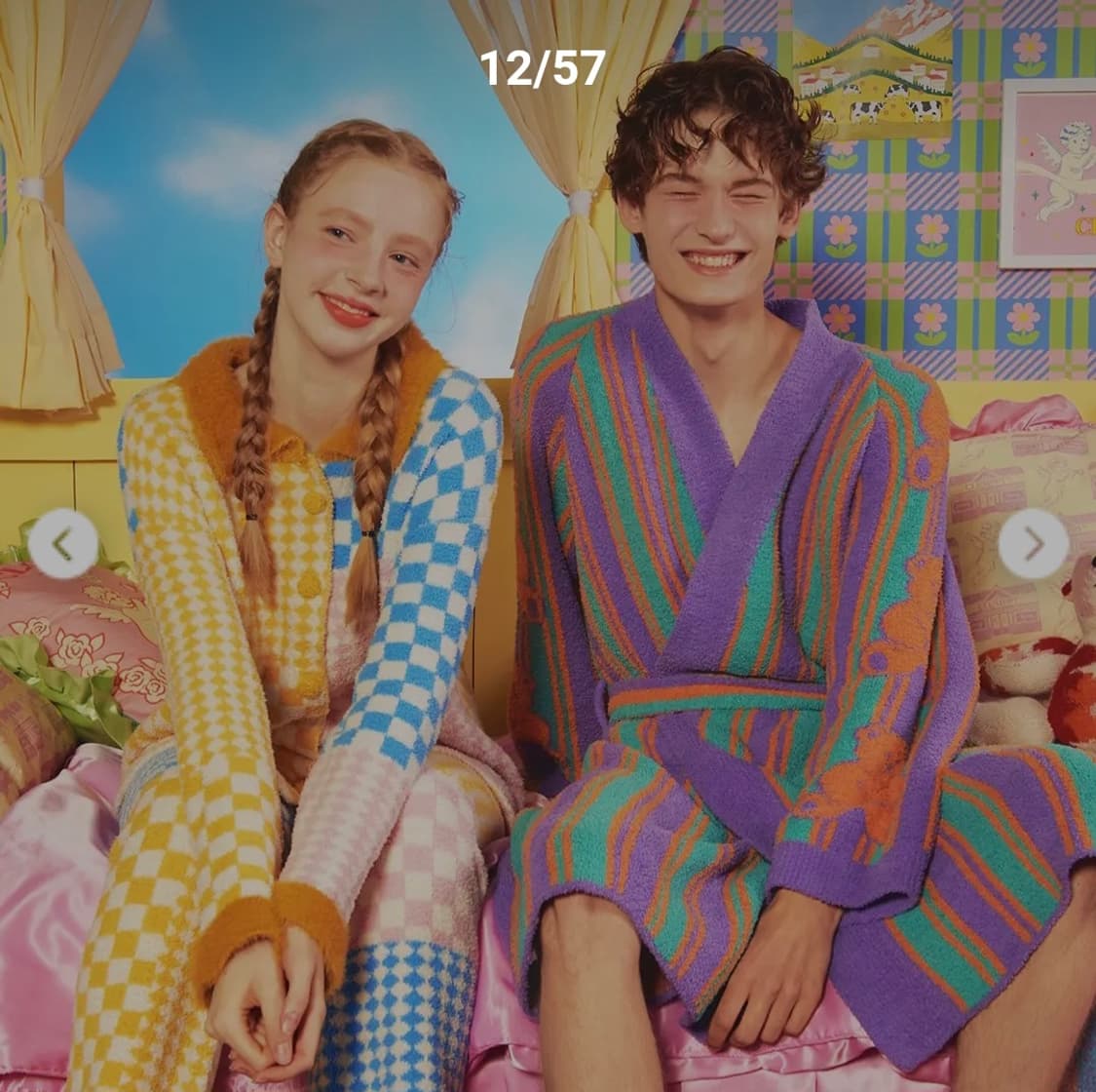 클로피(CLOMPPY) 베어 테리 로브 (보라/민트) 상품이미지1