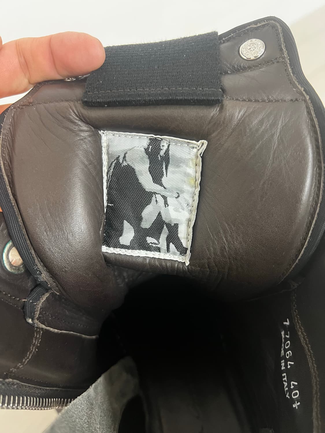 릭오웬 지오바스켓 크롬하츠 콜라보 스웨이드 사이즈 40.5 판매합니다 상품이미지5