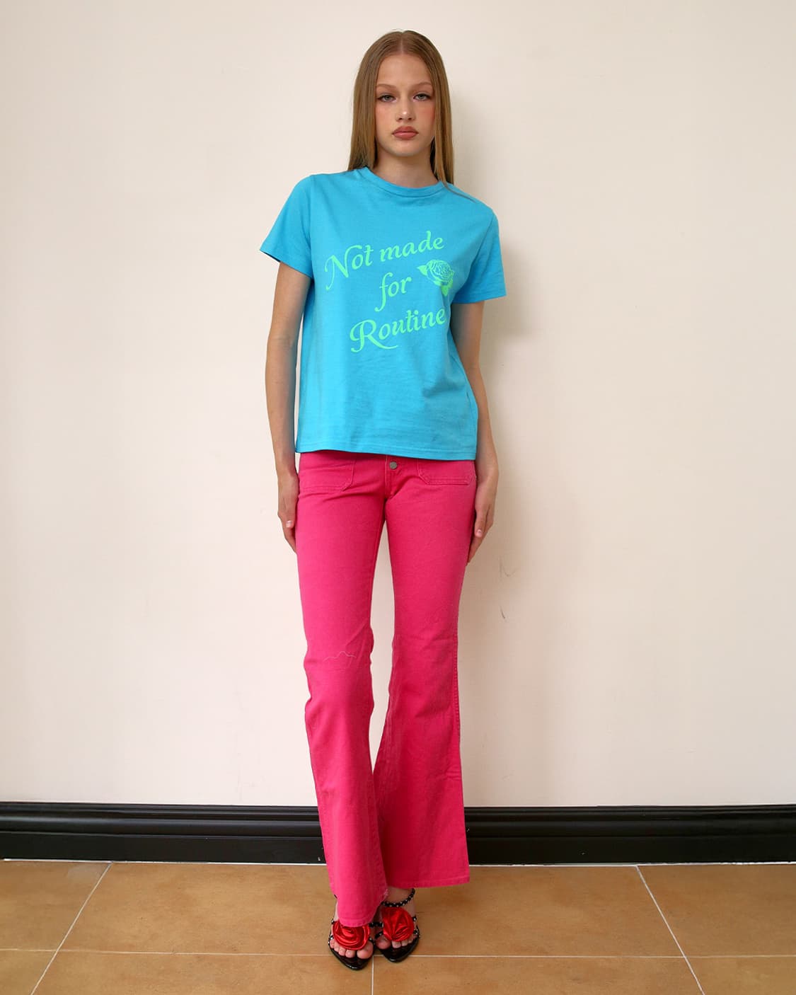 Just.haus ROSE GRAPHIC TEE sky blue 상품이미지2