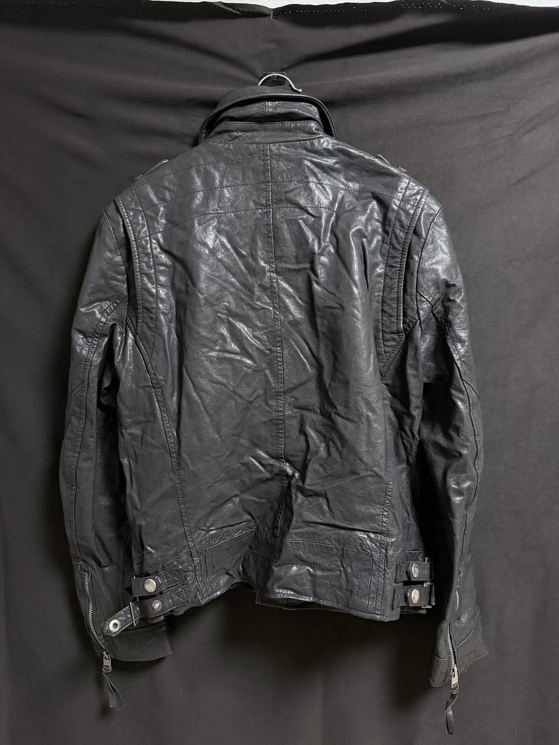 Black leather jacket 상품이미지5