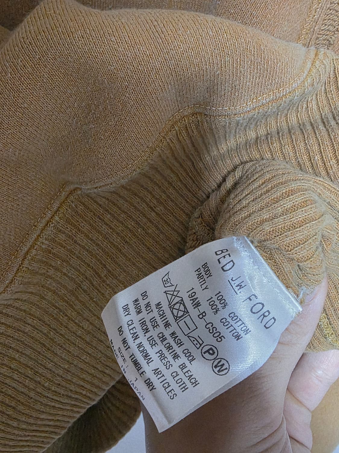 Bed j.w Ford 19AW cut-out sweater 상품이미지7