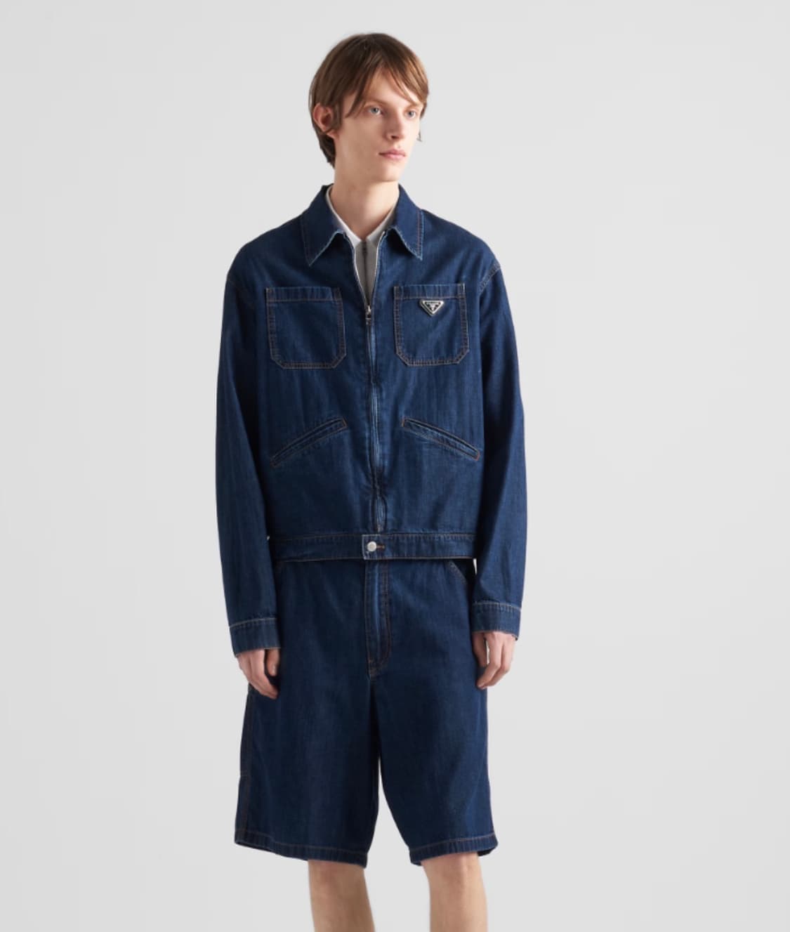 프라다 / 라이트 데님 블루종 자켓 /  XL 상품이미지2