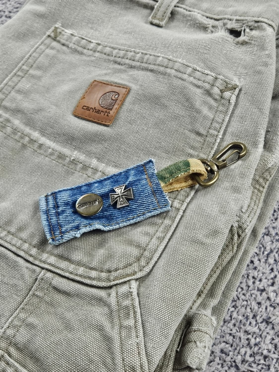 칼하트 버튼 핸드메이드 커스텀 카라비너 키링 ( OS ) / 10892 상품이미지6