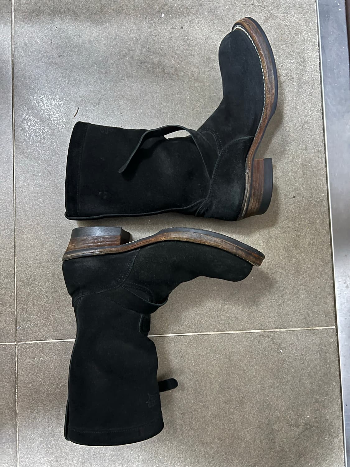 BACKBONE 엔지니어 부츠 블랙 스웨이드 상품이미지6