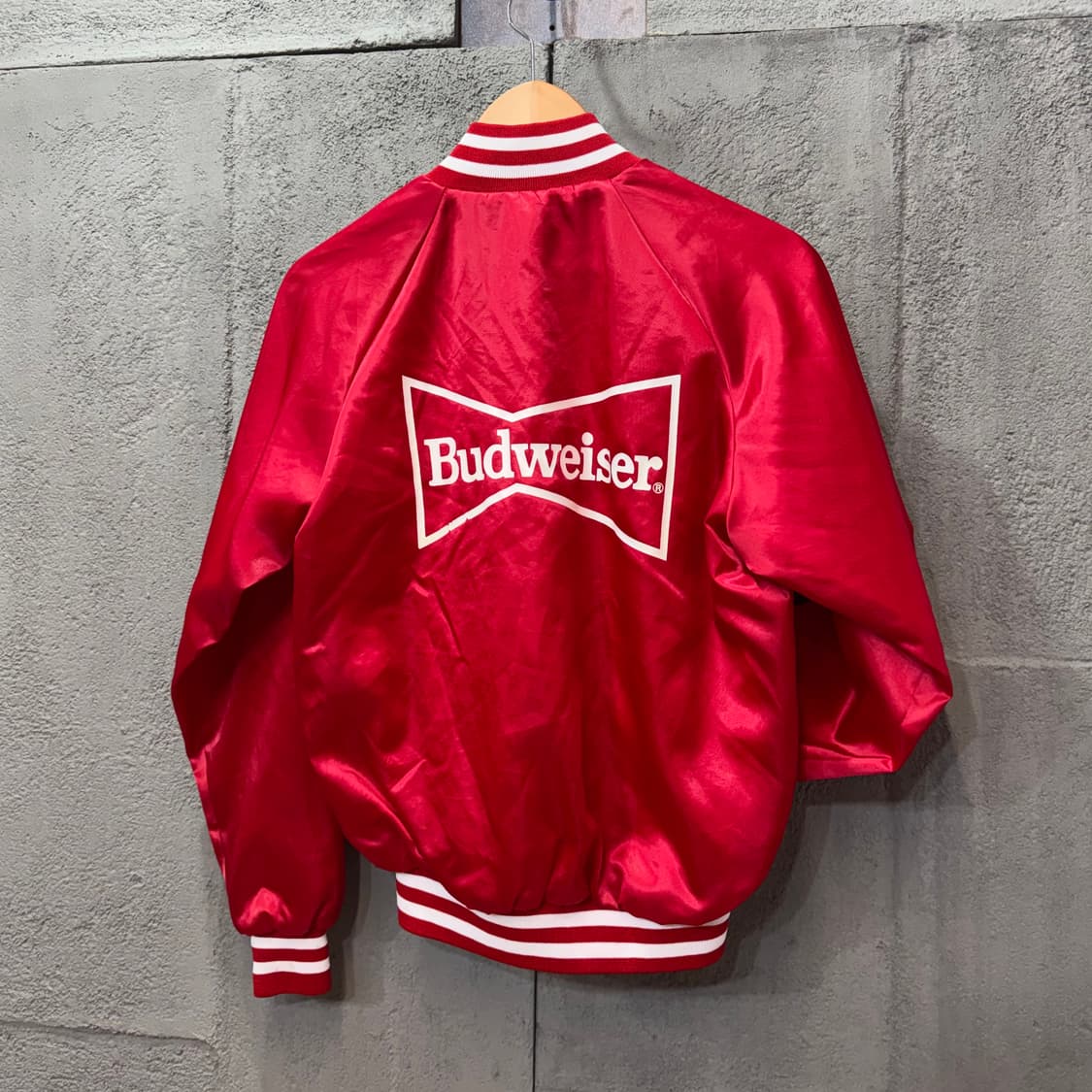 80s 버드와이저 나일론 바시티 자켓 made in USA (S) 상품이미지1