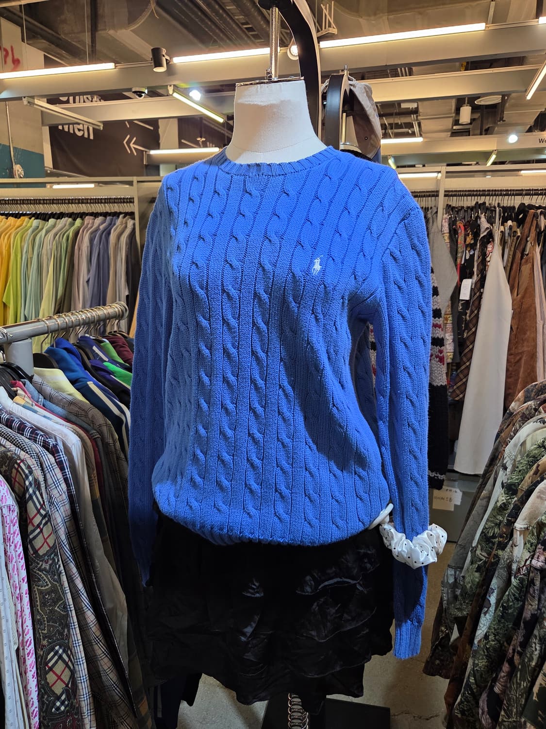 POLO 폴로 블루케이블니트 상품이미지1