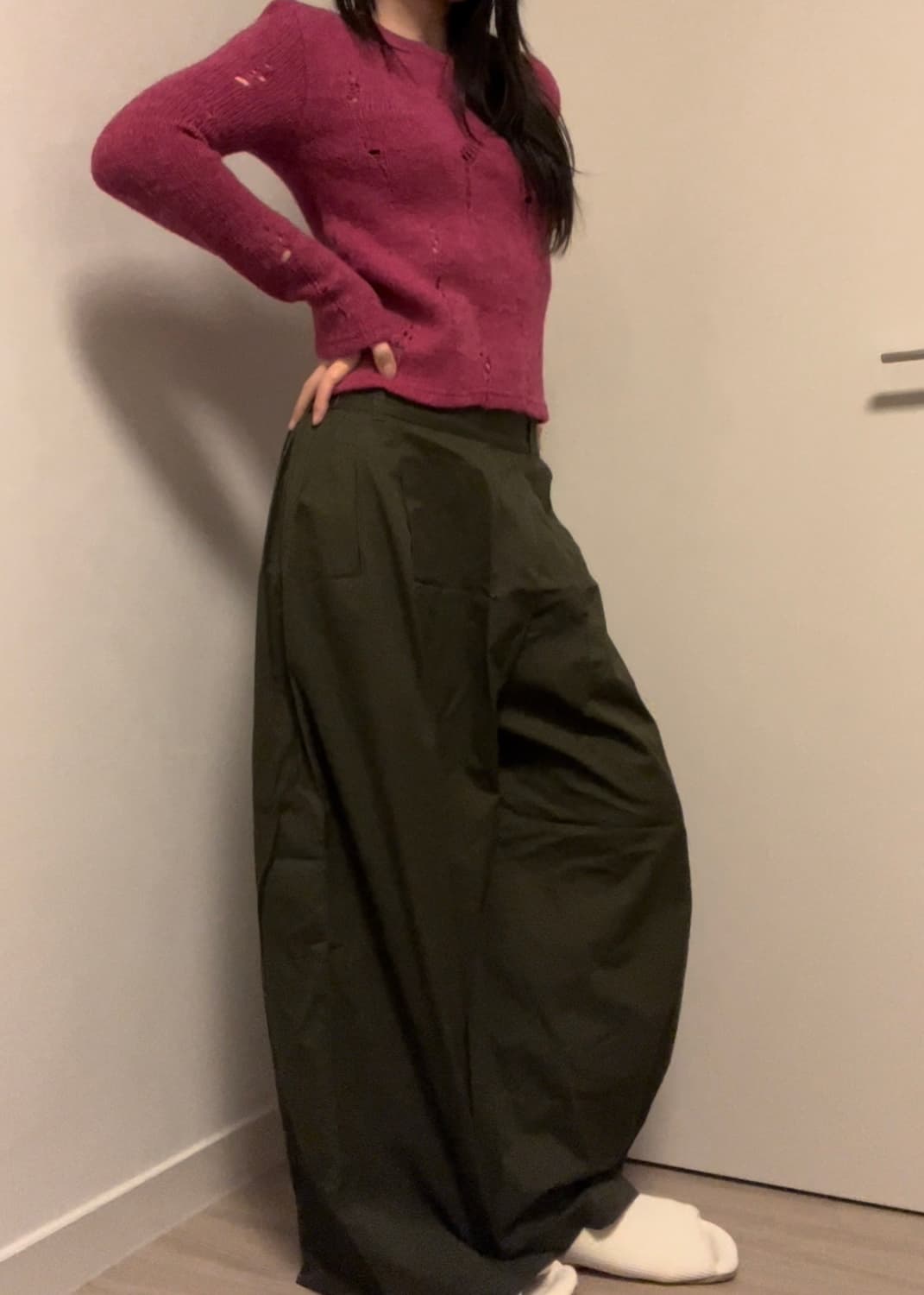 dark pink grunge knit 상품이미지3