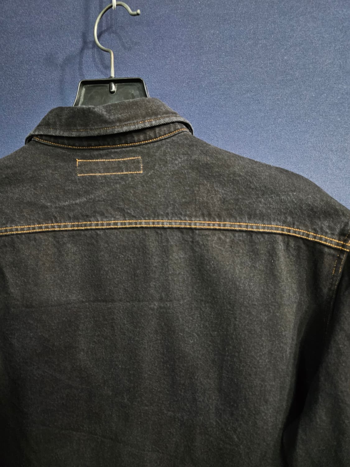 플라스틱 프로덕트 블랙컬러 남성 오버핏 90~95 데님 긴팔셔츠  상품이미지8