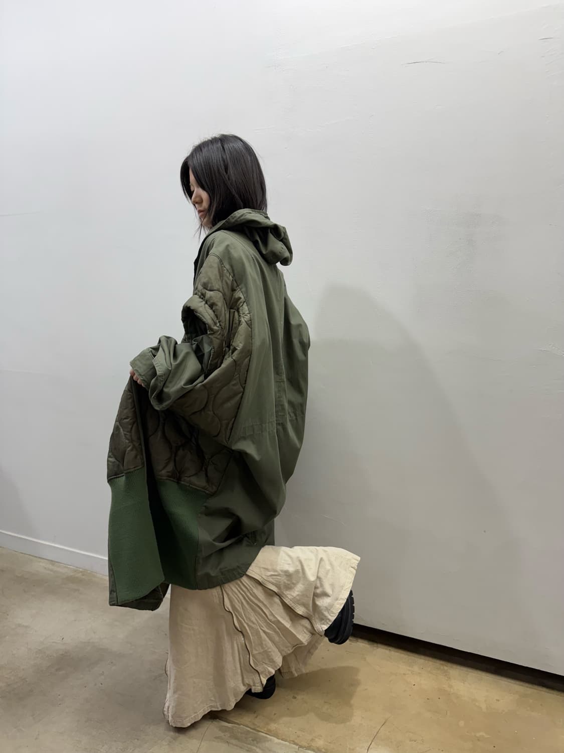 나나서카 빈티지 밀리터리 리워크 야상 코트 상품이미지1