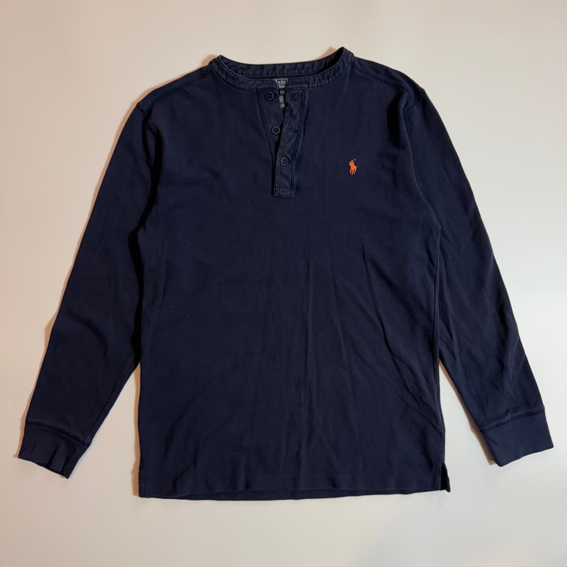 폴로 랄프로렌 헨리넥 네이비 긴팔 티셔츠 상품이미지1