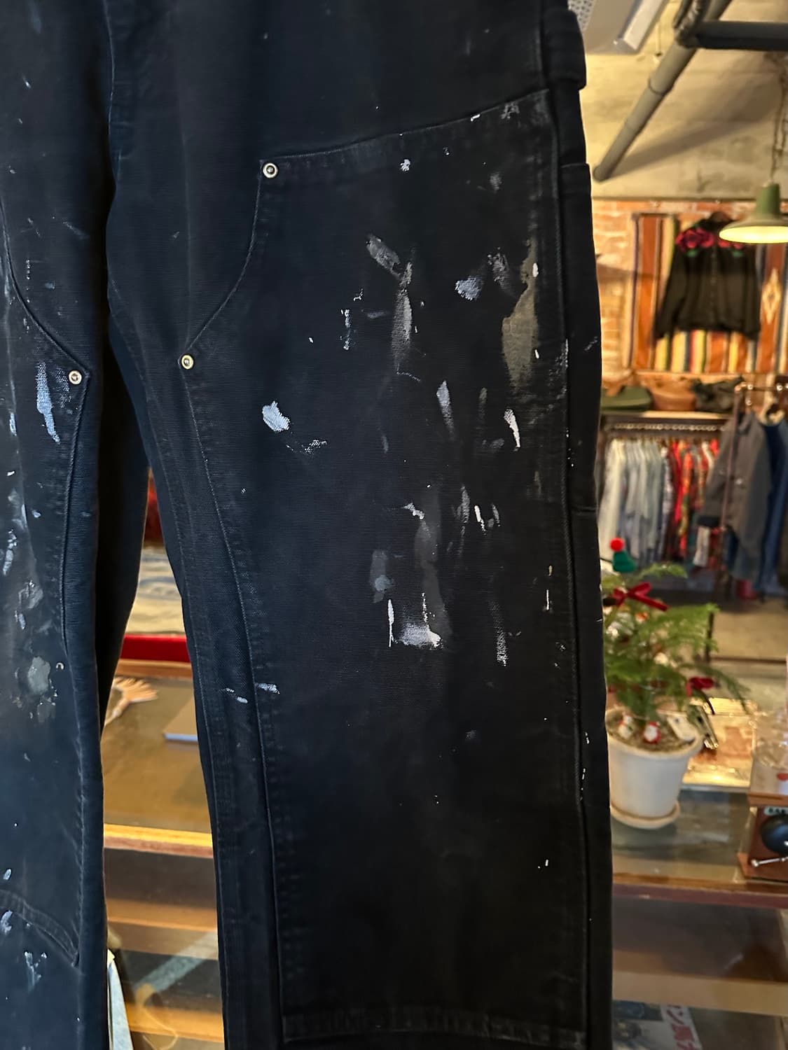 칼하트 B01 BLK 더블니 캔버스 워크 팬츠 상품이미지3