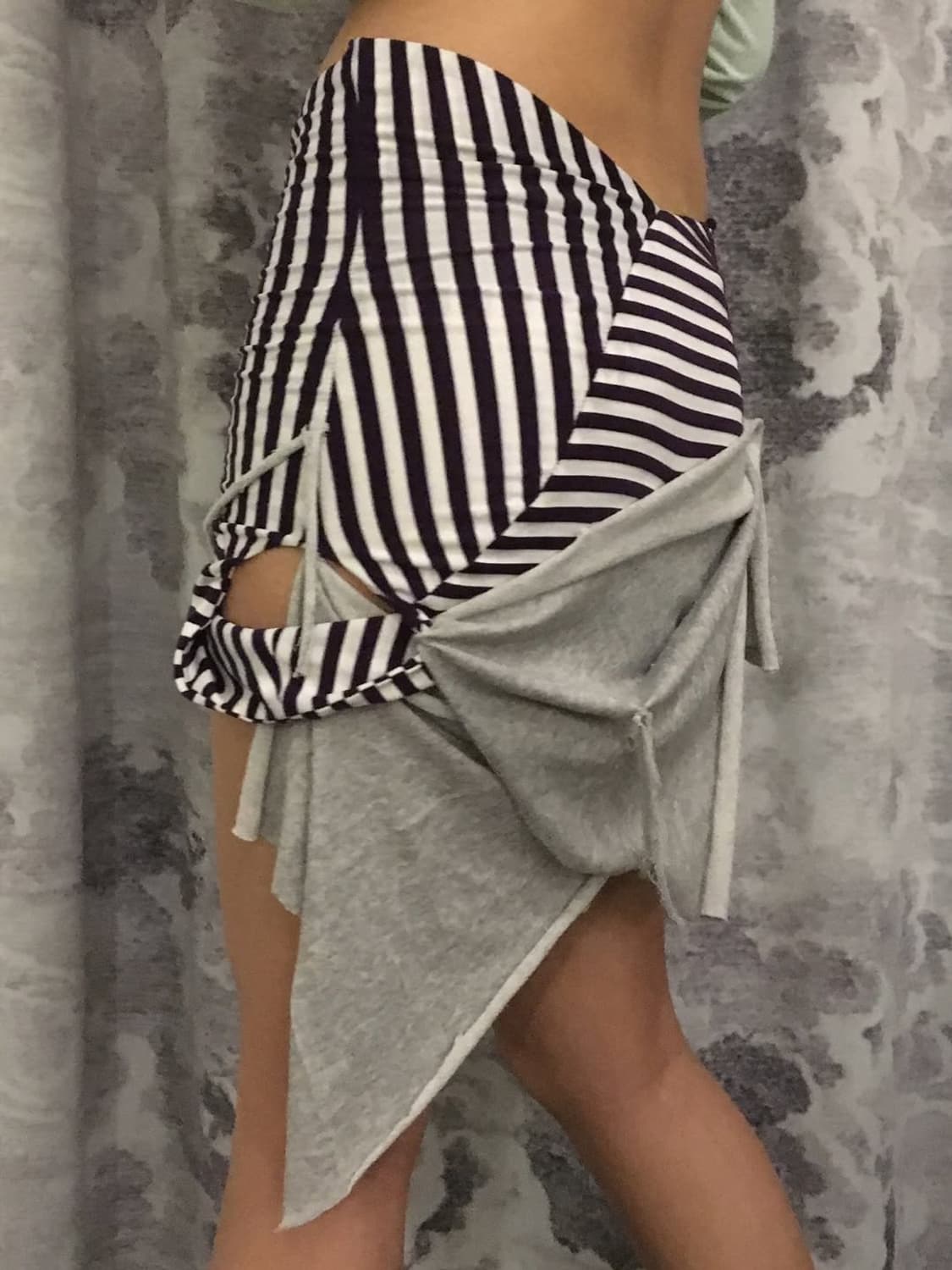 Purple stripe skirt 상품이미지4