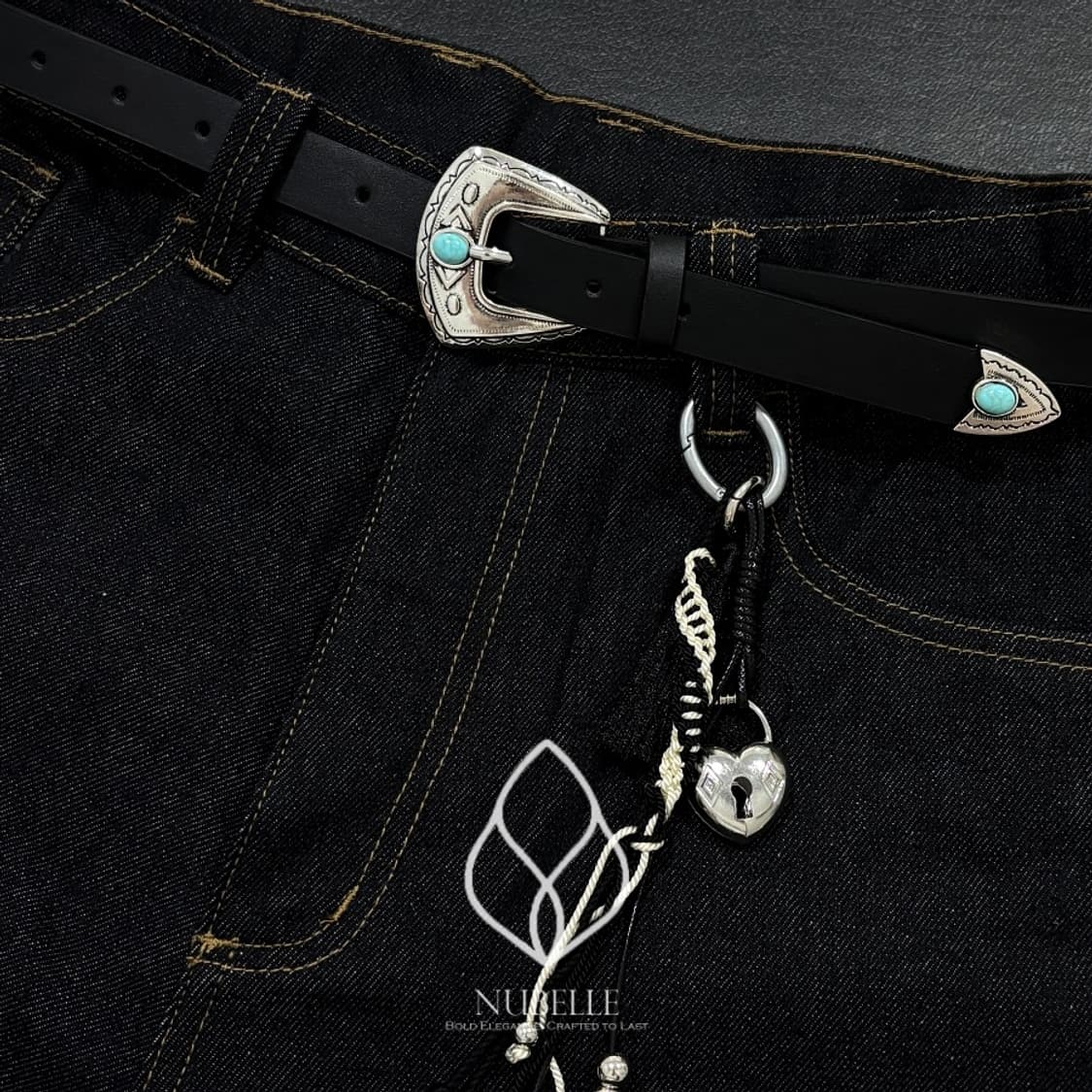 🌗 Turquoise western belt / 터키석 웨스턴 벨트 상품이미지3