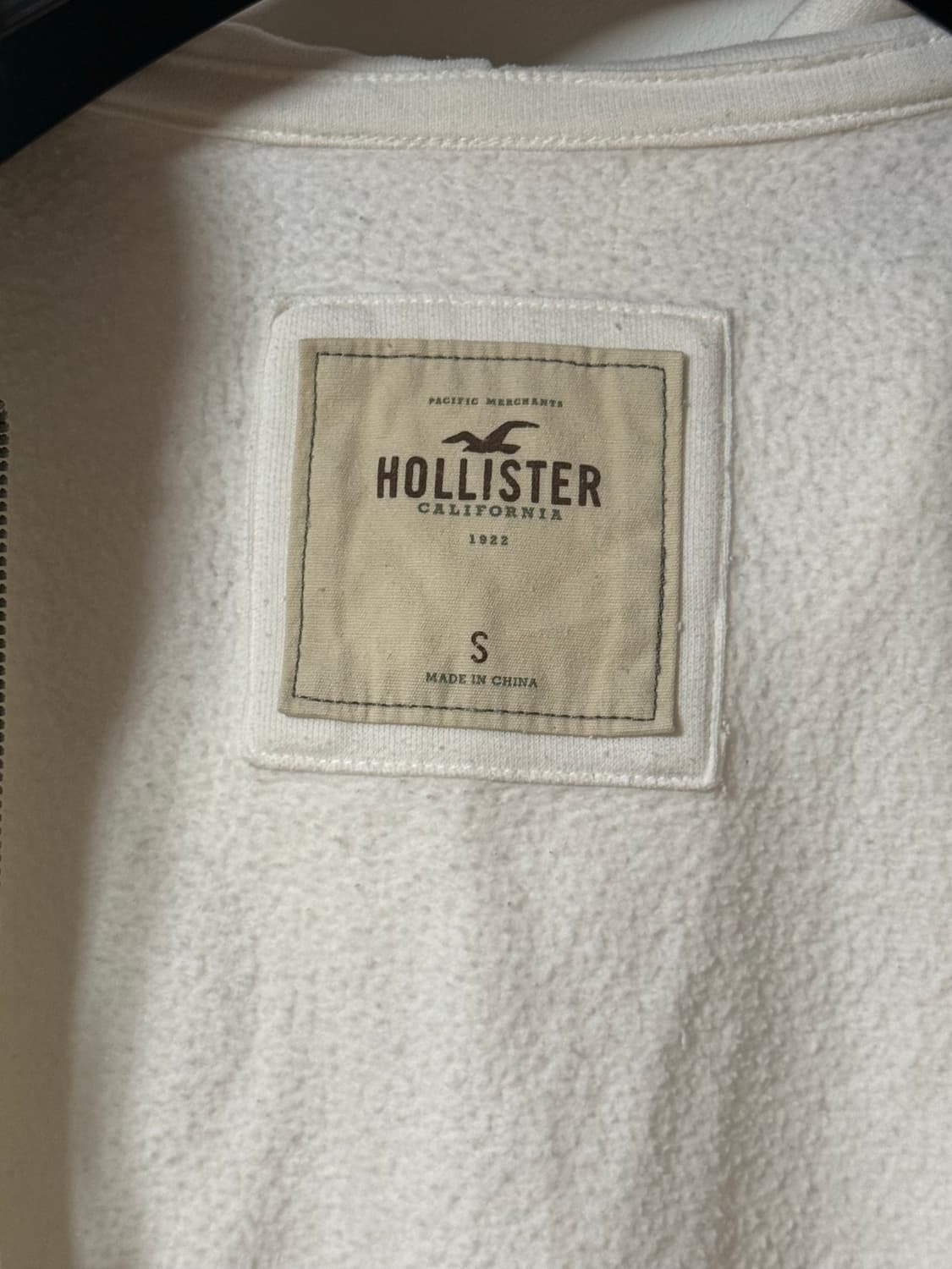 홀리스터 아이보리 후드집업 S 딱붙핏 상품이미지6