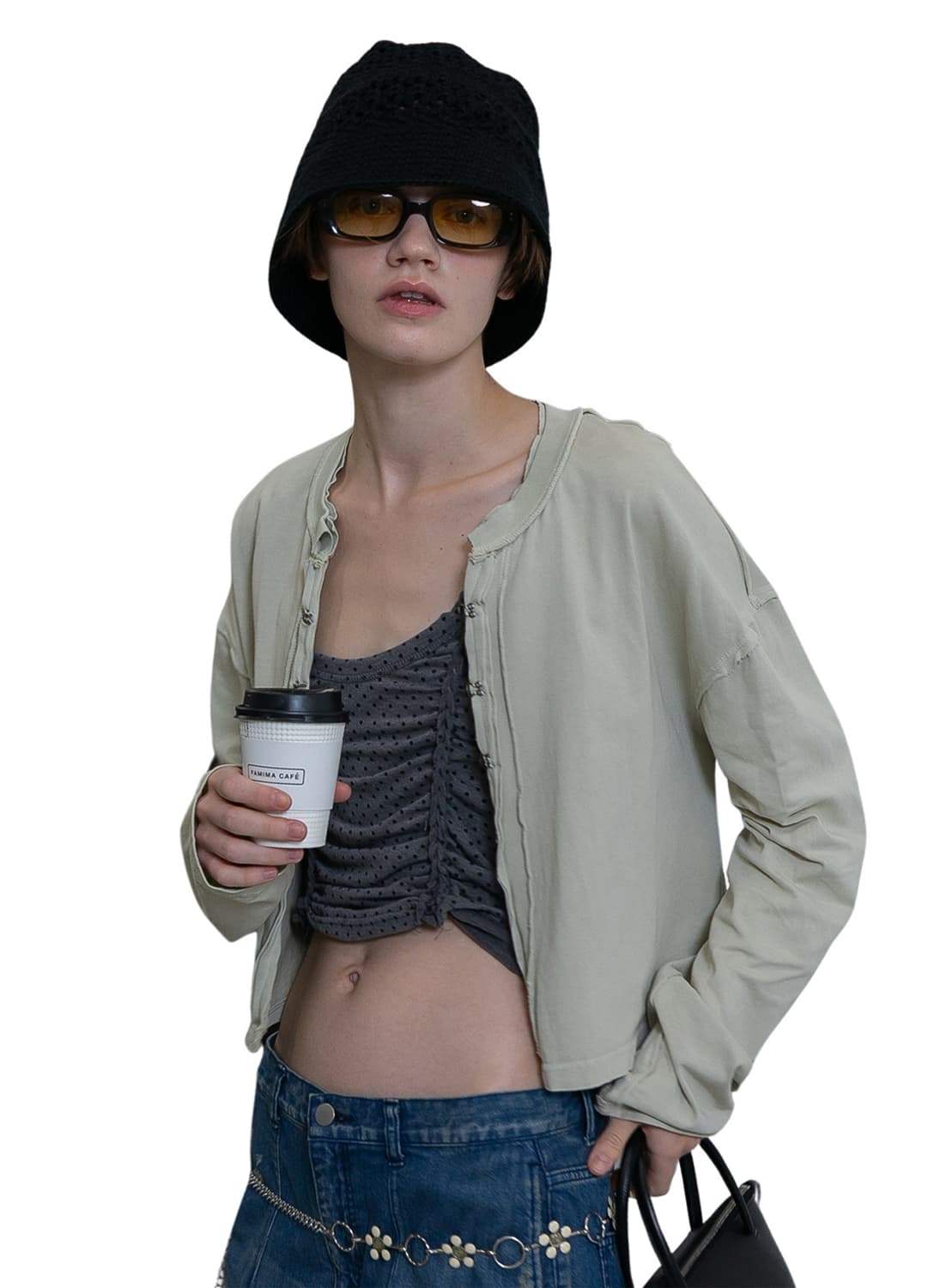 [F]퍼버즈 26ss Front Lock 롱 슬리스브리스 티/베이지 상품이미지1