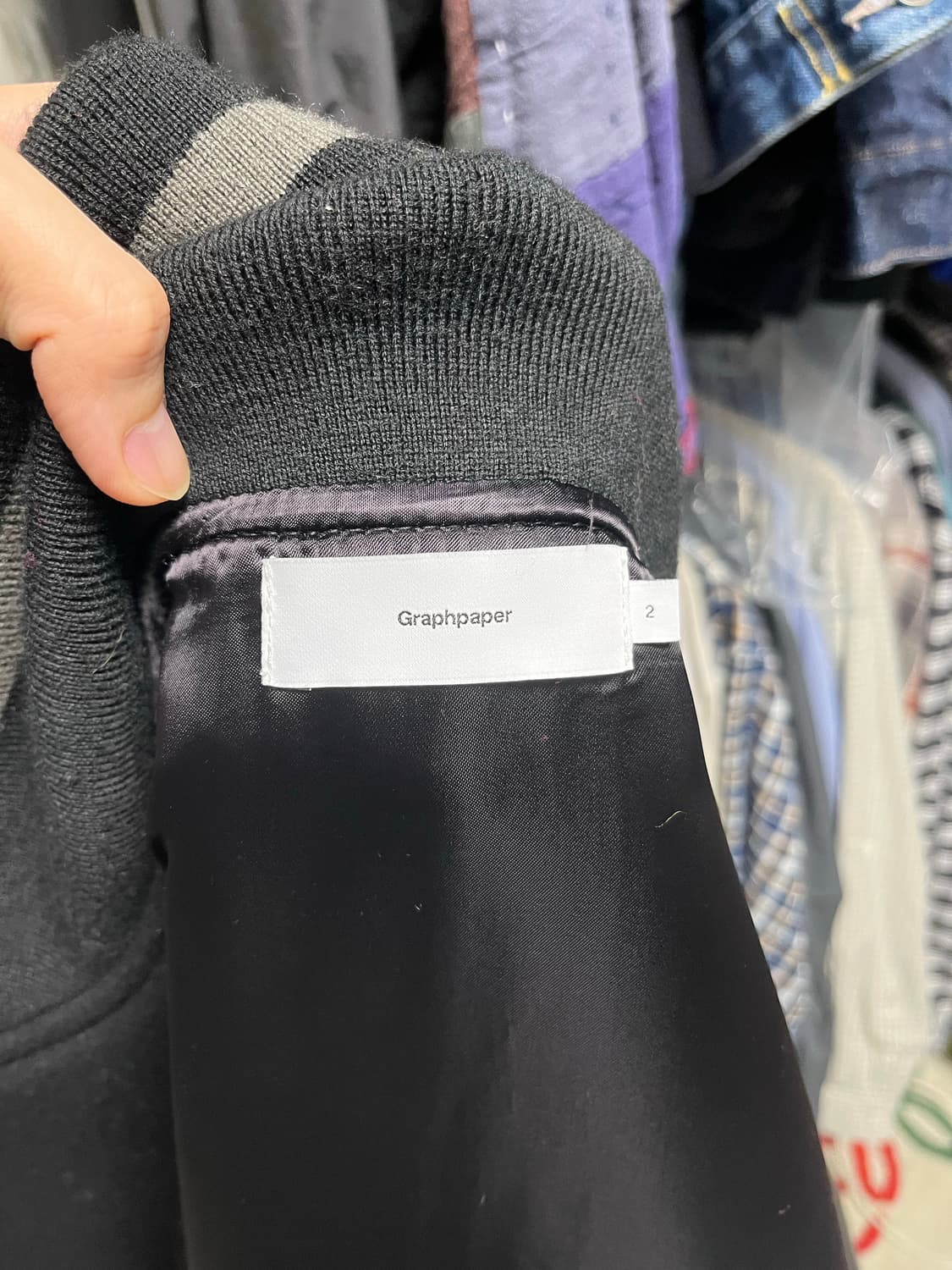 그라프페이퍼 바시티 멜톤 스타디움 자켓 2사이즈 팝니다 상품이미지3