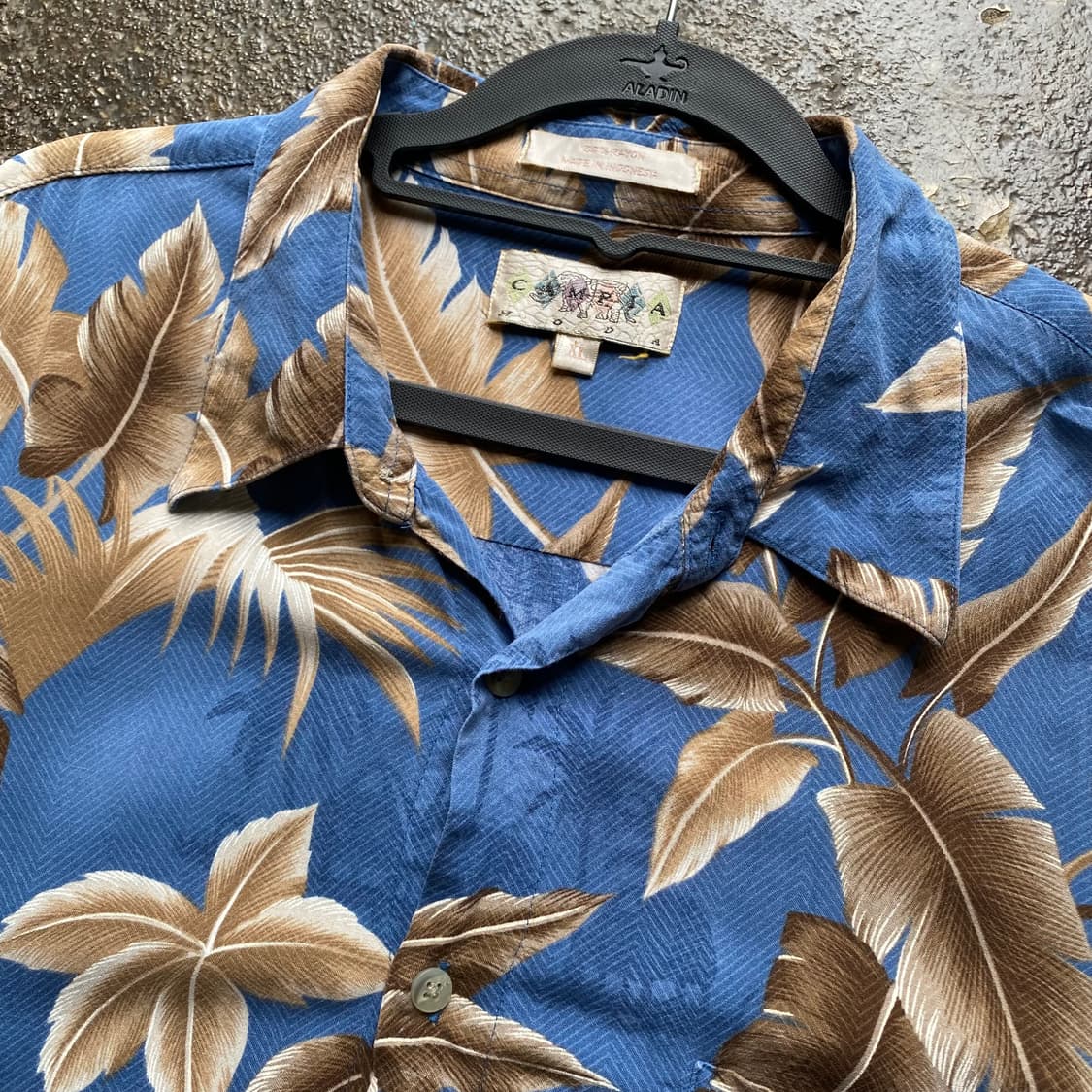 빈티지 블루 하와이안 반팔 셔츠 상품이미지2