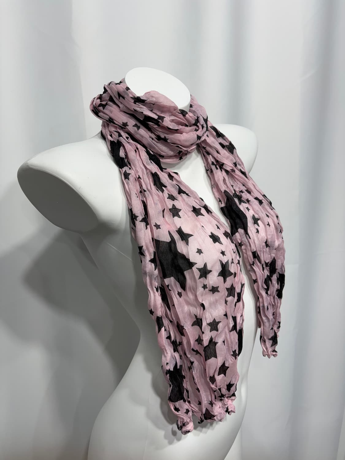 🎸핑크 스타 프린팅 스카프🎸 상품이미지5
