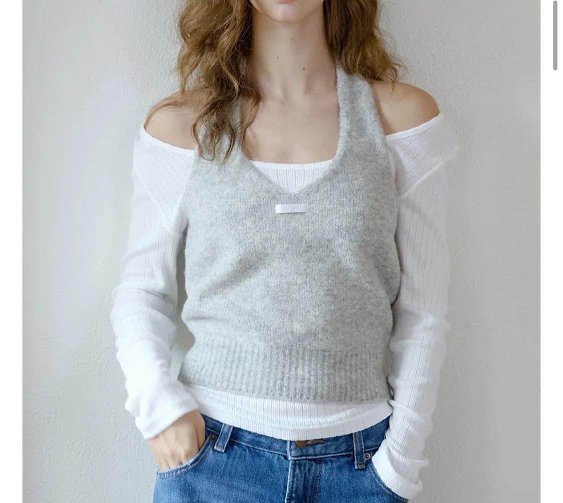 레터프롬문 헤어리 울 뷔스티에 상품이미지1