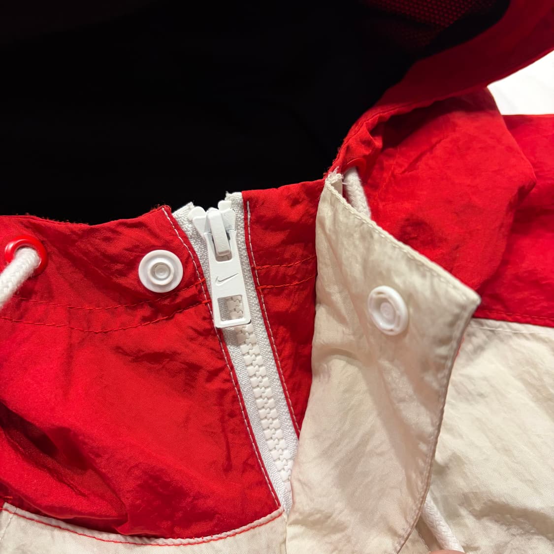 [L] 나이키 더블 스우시 우븐 바람막이 자켓 레드 블랙 C51 상품이미지5
