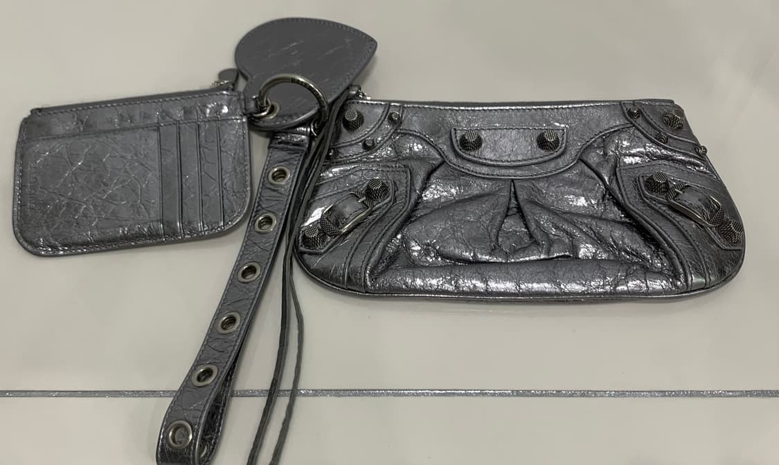 발렌시아가 르카골 미니 멀티 파우치 클러치백 가방 실버 상품이미지1