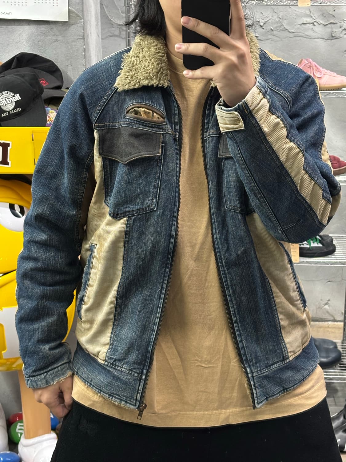 빈티지 데님 쉐르파 자켓 상품이미지10