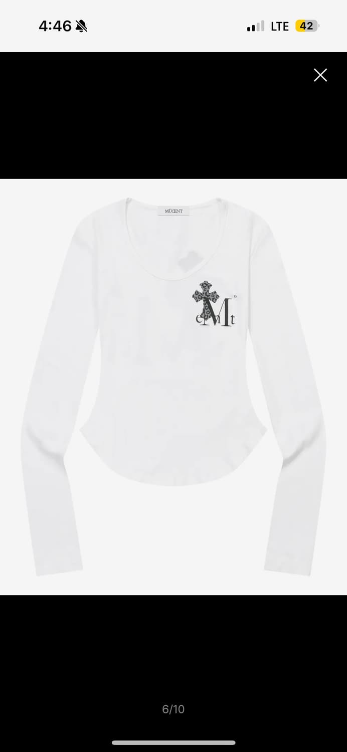 무센트 사하라 호피 십자가 백 로고 유넥 굴림 긴팔 티 호피 차콜 상품이미지1