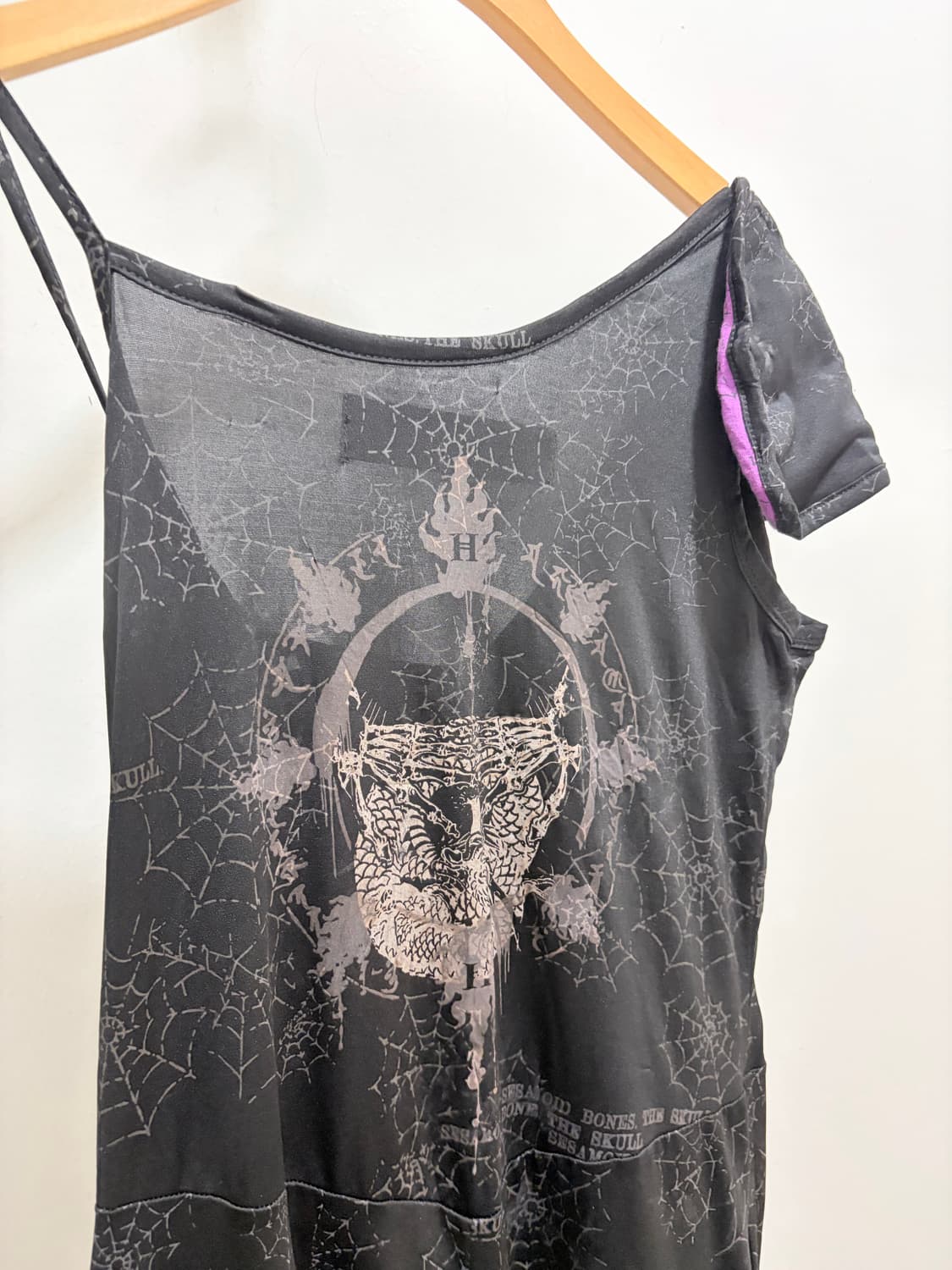 h.naoto 펑크 오리엔탈 스파이더웹 넥 원피스 상품이미지10