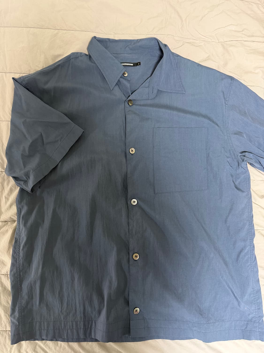 해칭룸 Crop Shirt 1/2 Slate Blue 상품이미지6