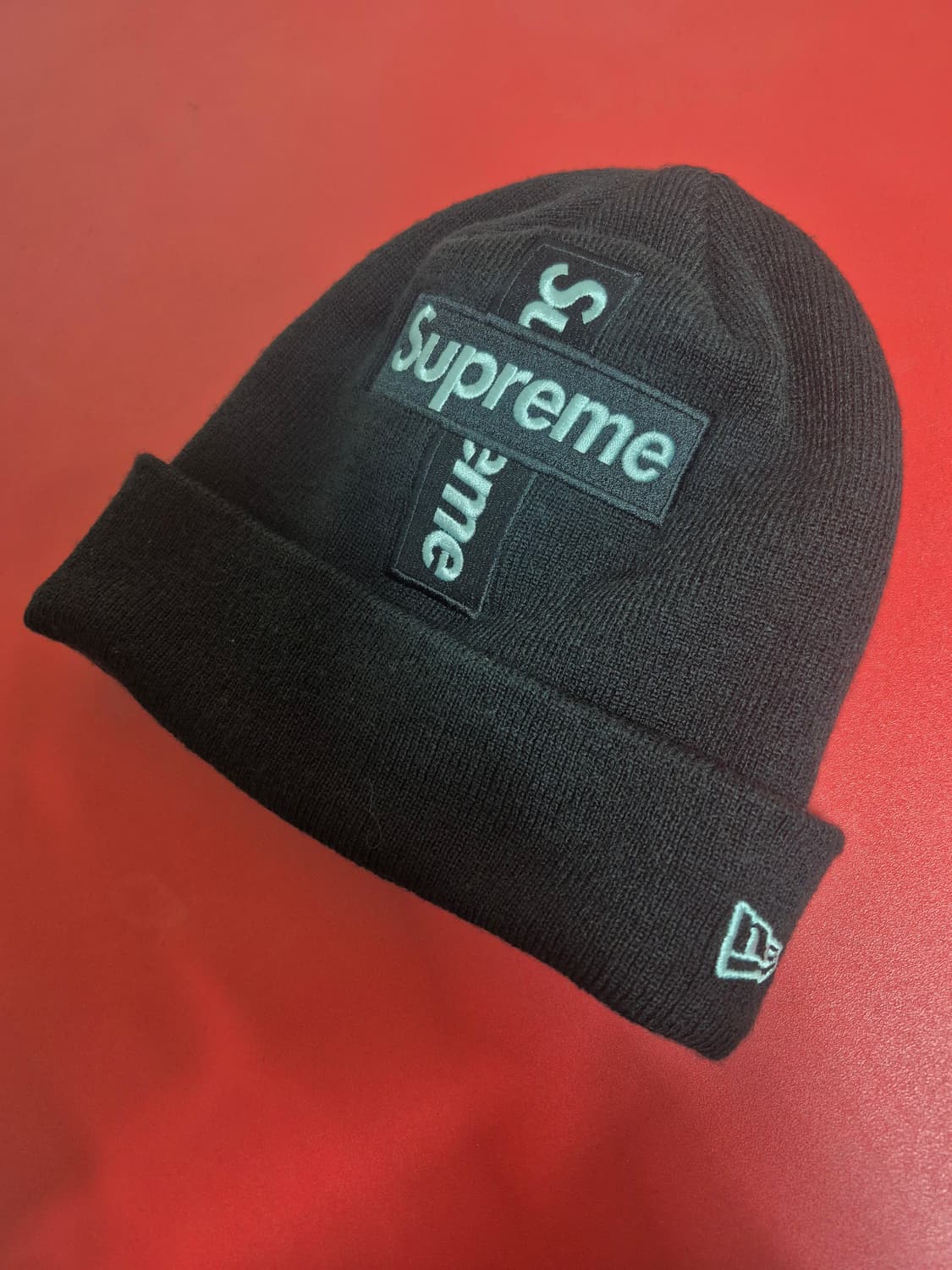 슈프림 뉴에라 크로스 박스로고 비니 블랙 상품이미지2