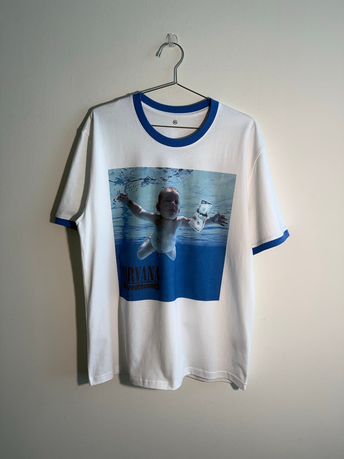 너바나 네버마인드 빈티지무드 링거반팔티 상품이미지3