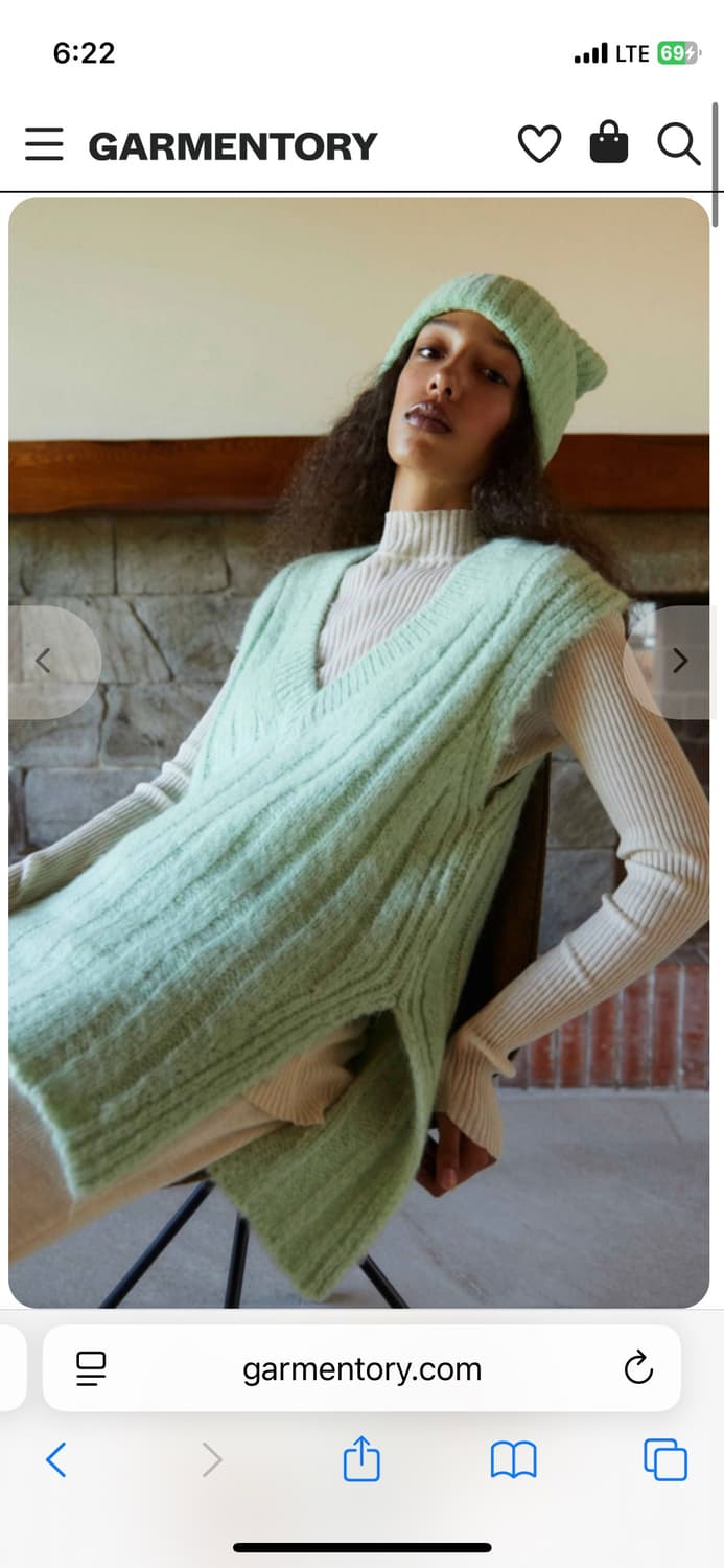 Rus vest knit mint green 상품이미지2