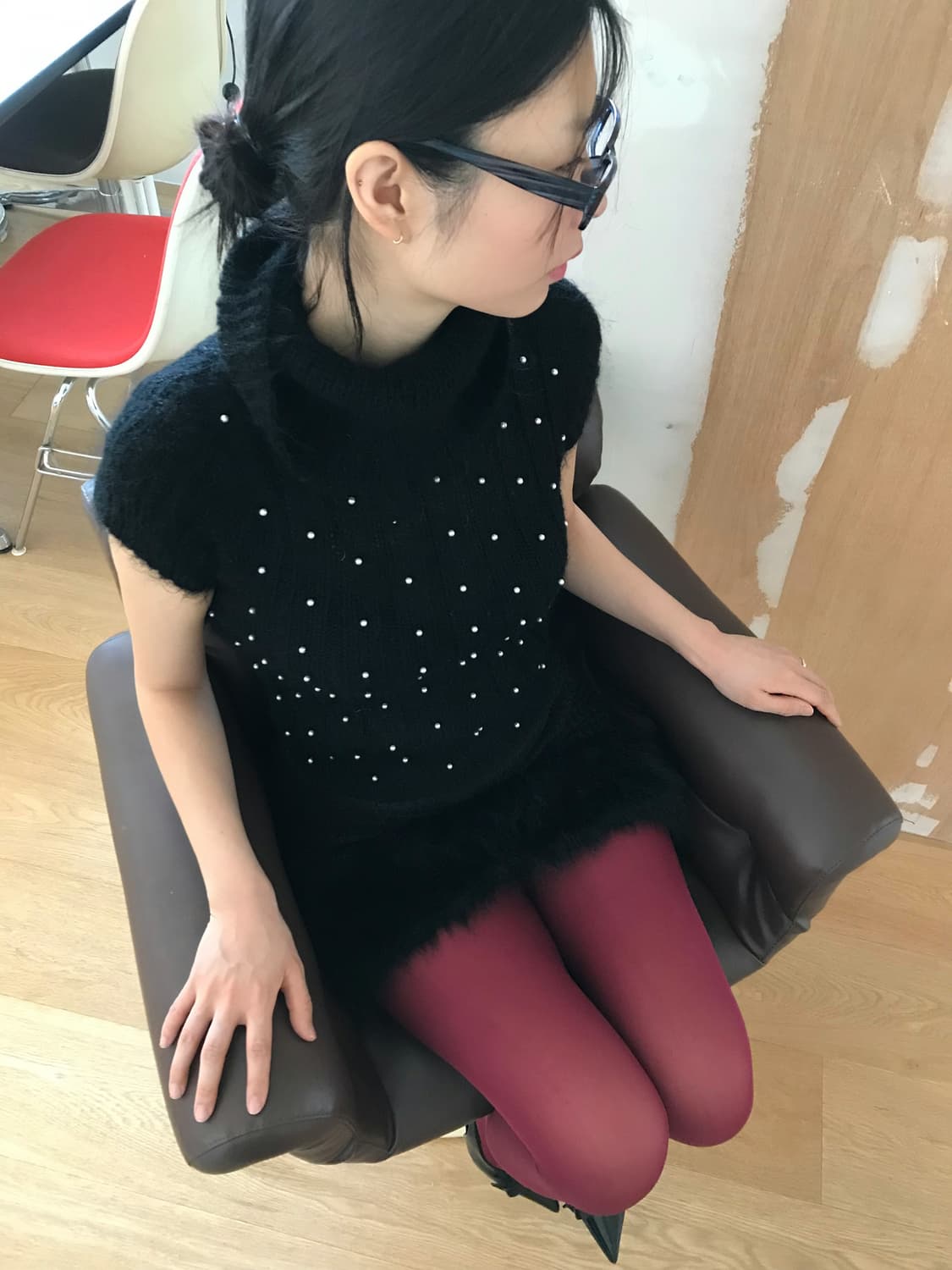 wool beaded half knit 상품이미지2