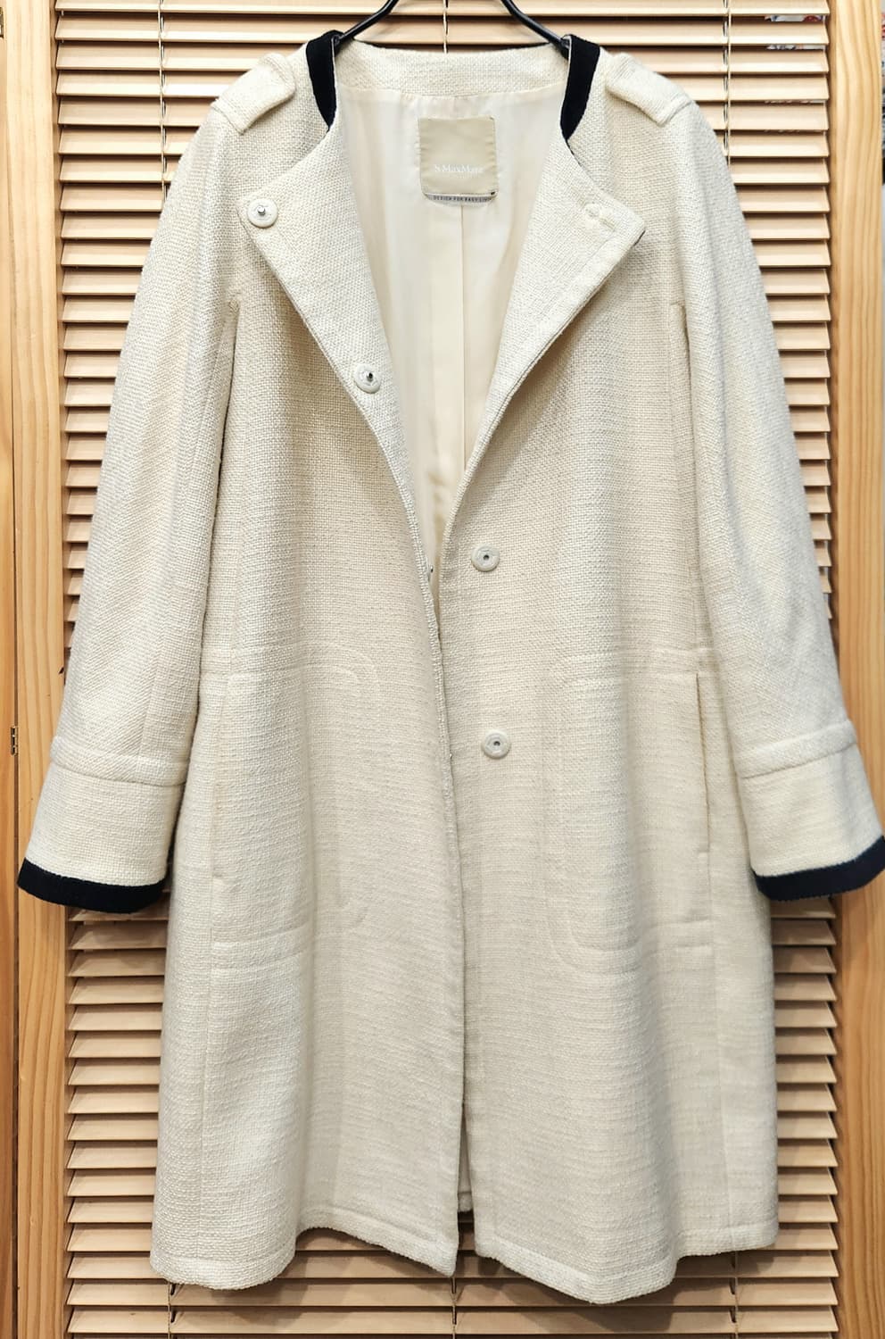 막스마라 아이보리 여성 트위드 코트 상품이미지1