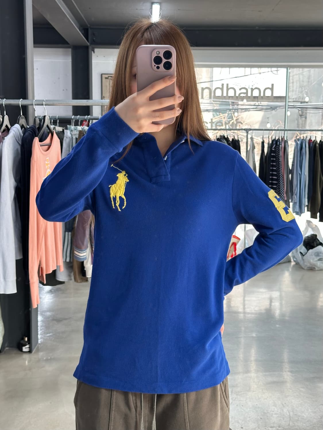 폴로랄프로렌 빅포니 넘버링 pk긴팔티 상품이미지1