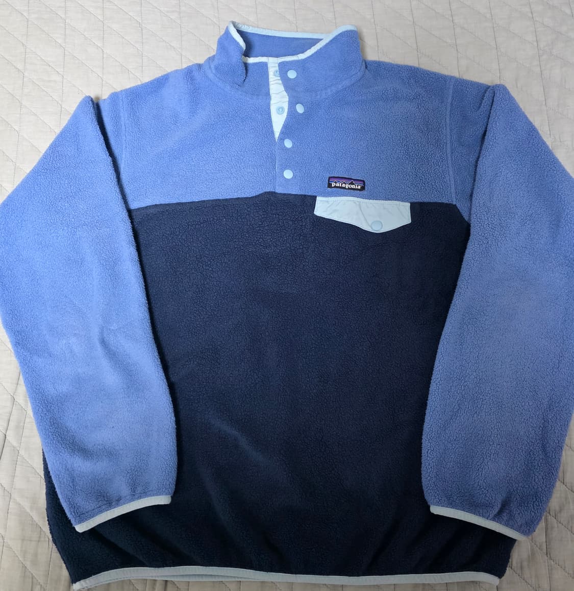 [L] 빈티지 파타고니아 신칠라 플리스 스냅 풀오버 마린블루 상품이미지1