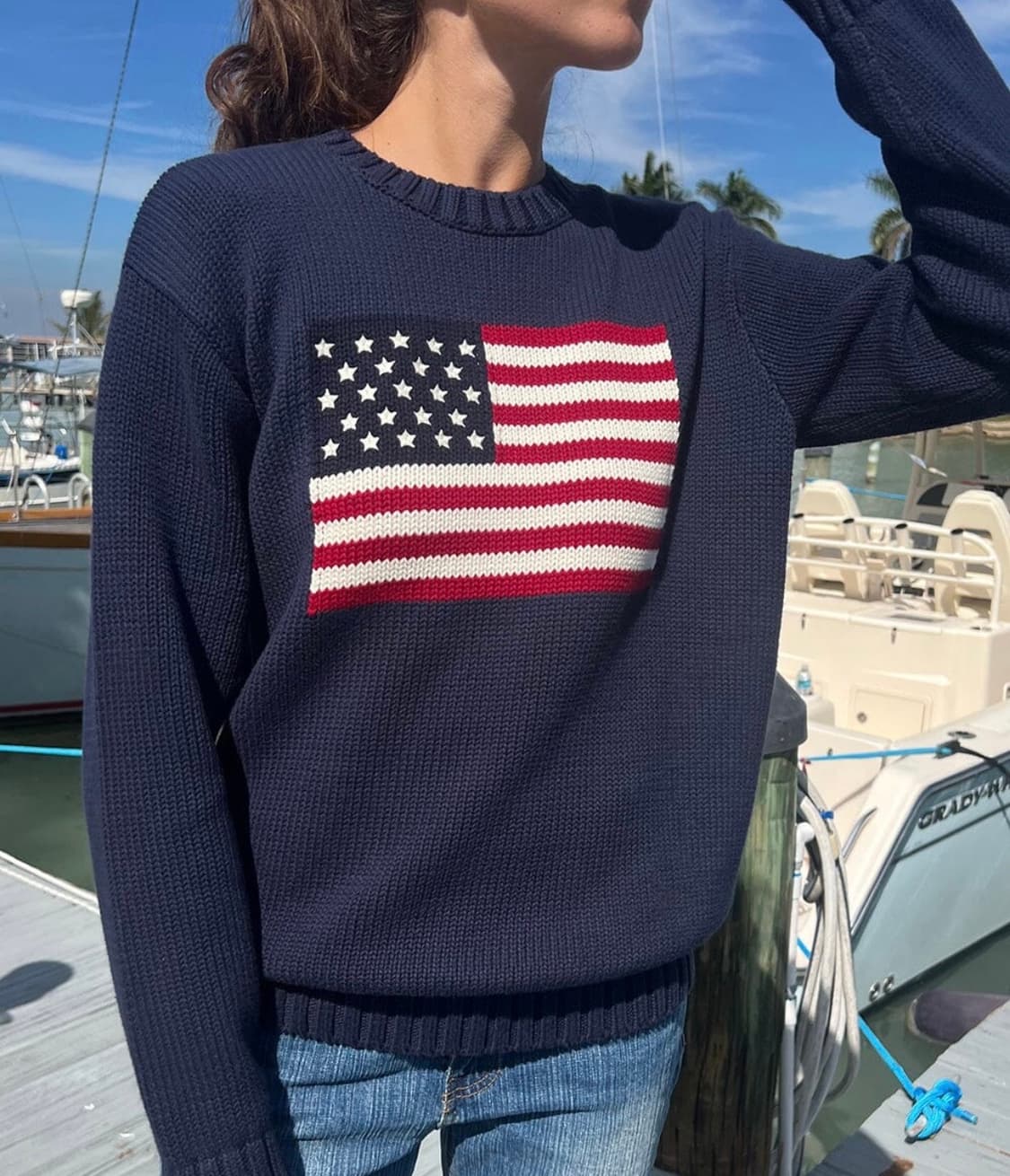 새상품) 브랜디멜빌 성조기 니트 상품이미지2
