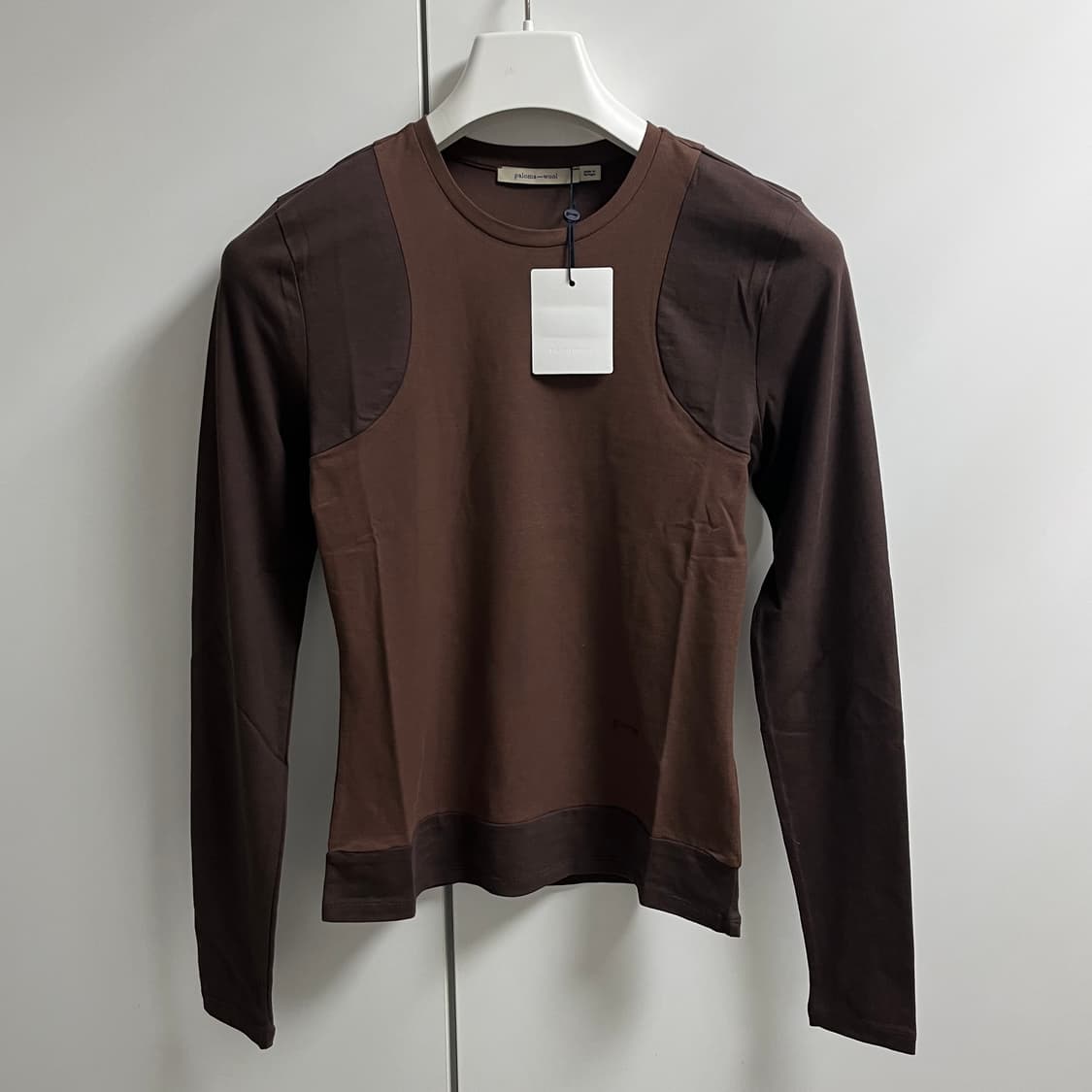 [XS,S,M]팔로마울 Sombrita 롱 슬리브리스 탑/브라운 상품이미지1