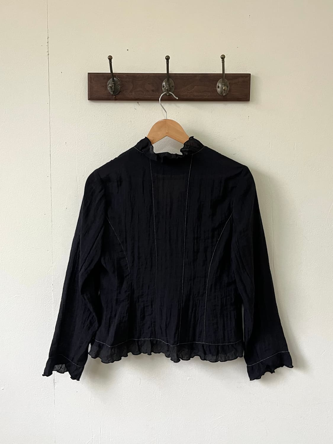 Kansai Bis 블랙 셔링 자켓 상품이미지3