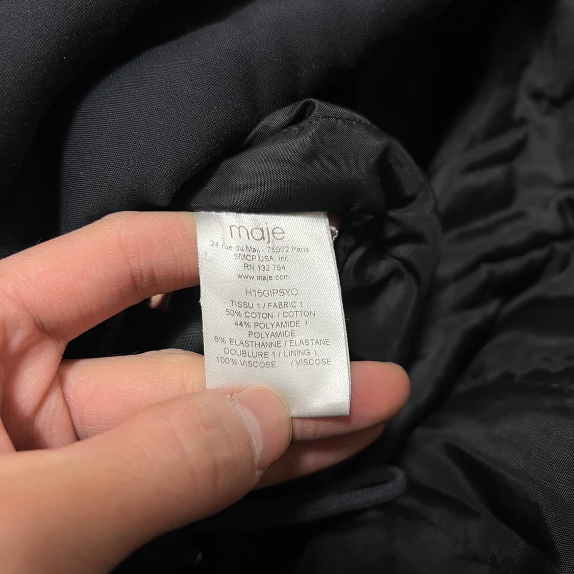 maje 마쥬 여성 프리미엄 비스코스 후드 패딩 [다크네이비] S/90 상품이미지5