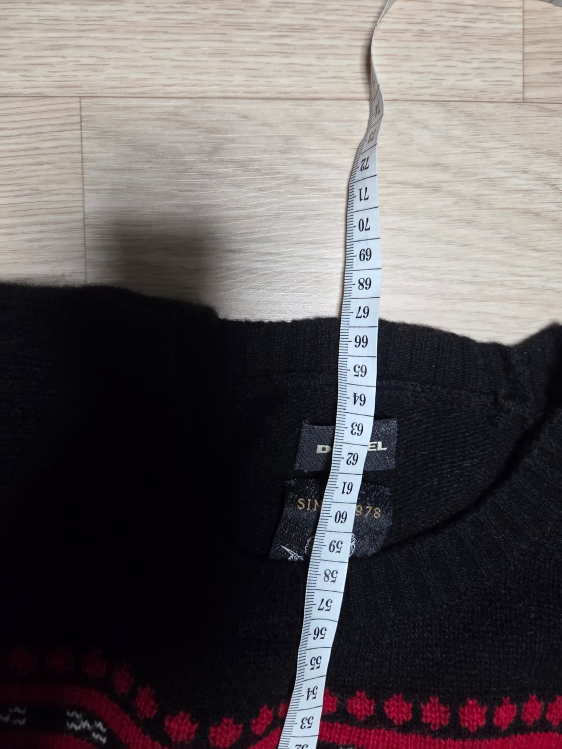 DIESEL 디젤 아가일 니트 스웨터 에스닉 웨스턴  상품이미지9