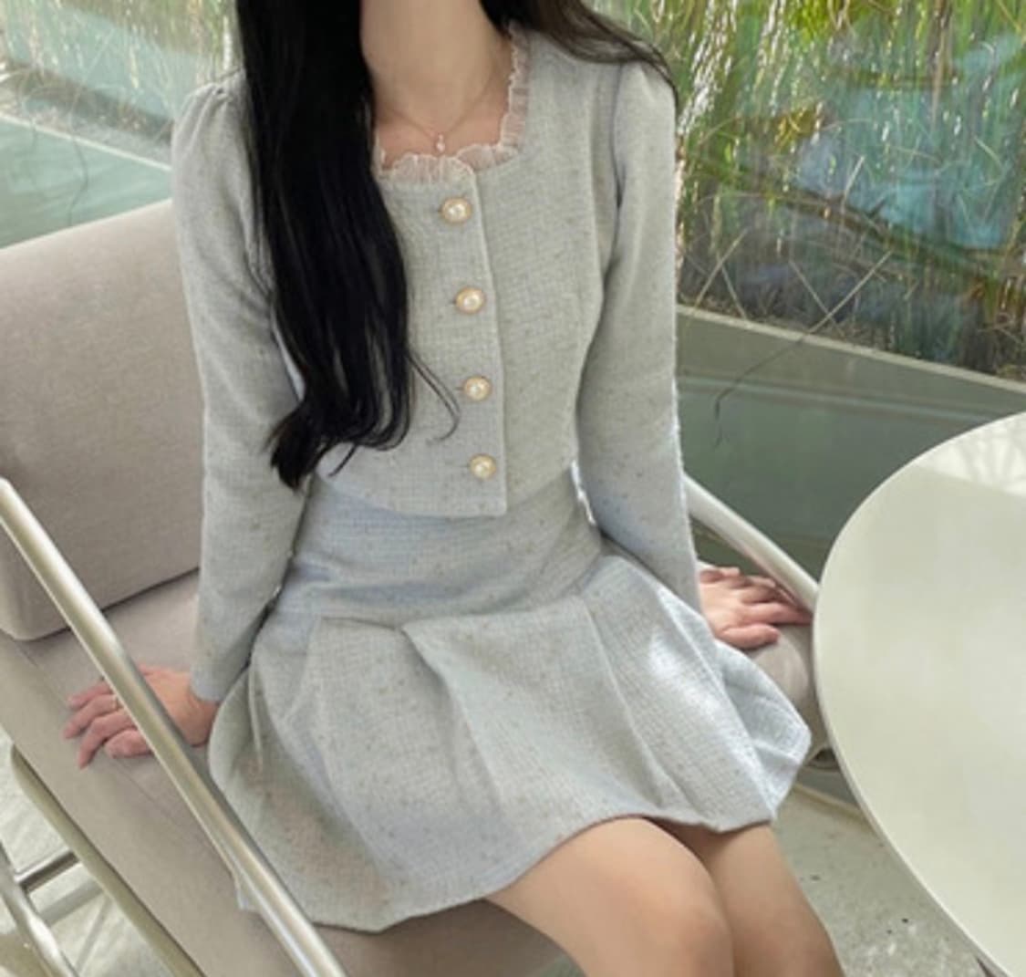 유어페이브 비쥬 트위드 자켓 스커트 투피스 세트 소라 m 상품이미지1