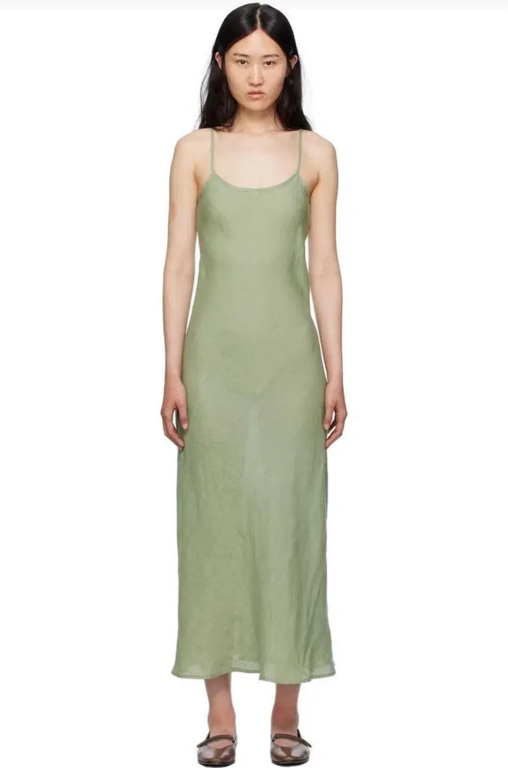 baserange dydine green dress 상품이미지1