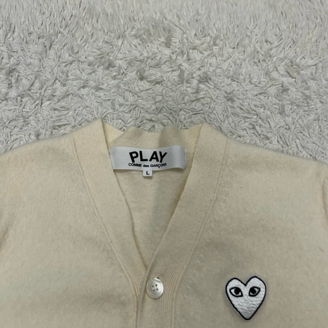 꼼데가르송 화이트와펜 가디건 상품이미지3