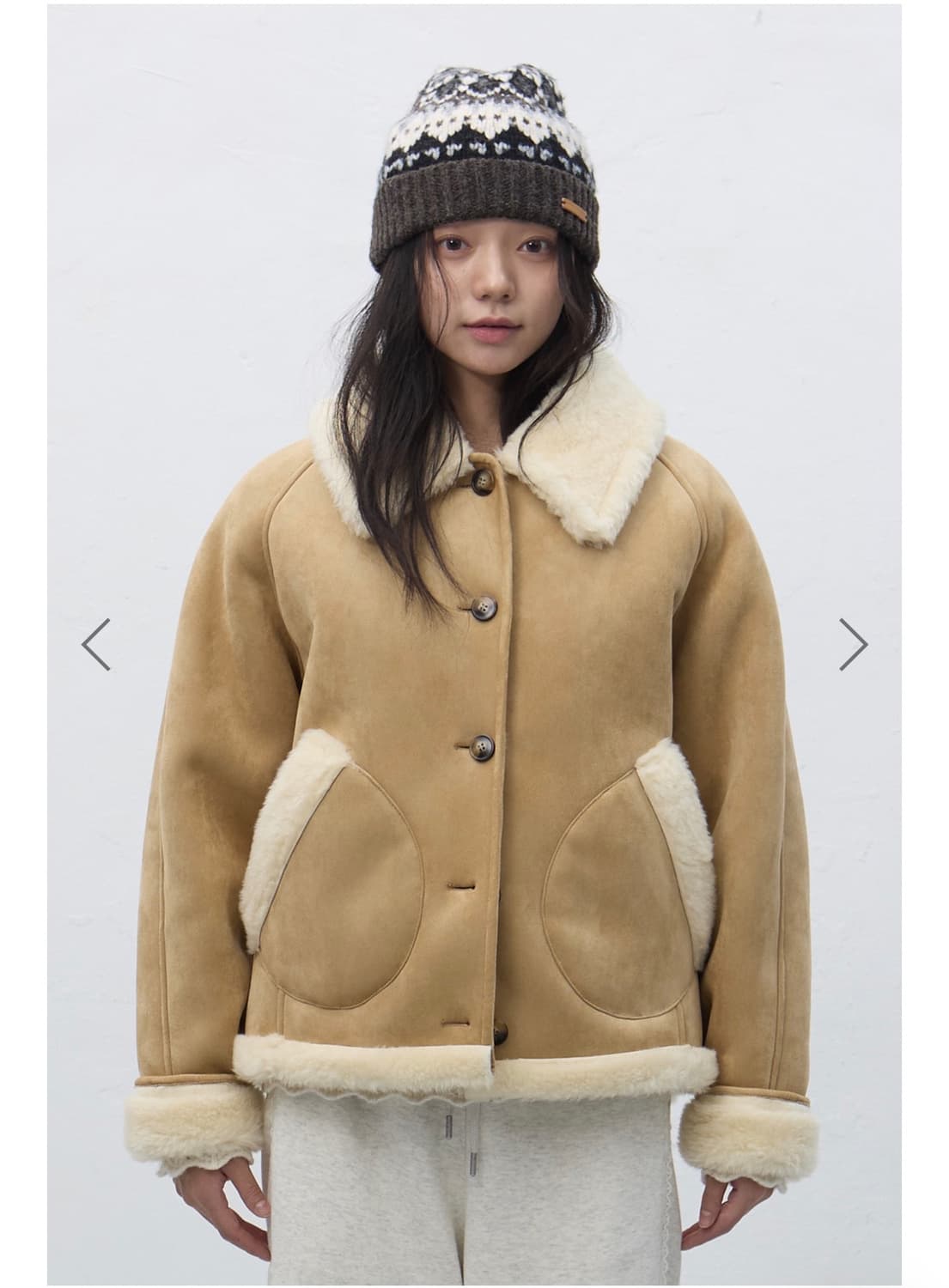 제너럴아이디어 무스탕 코트 S 상품이미지3